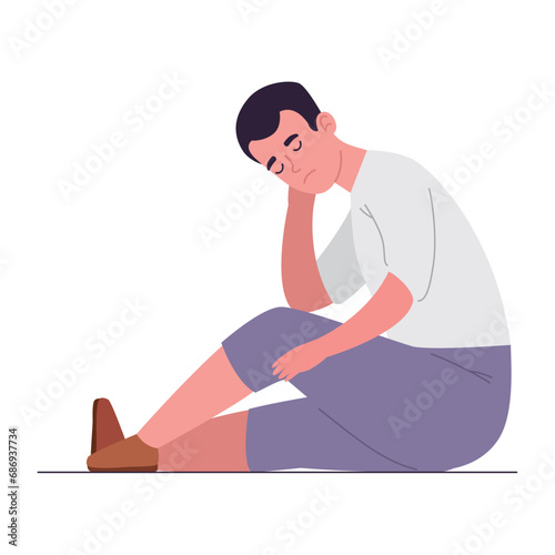 social anxiety disorder man sitting