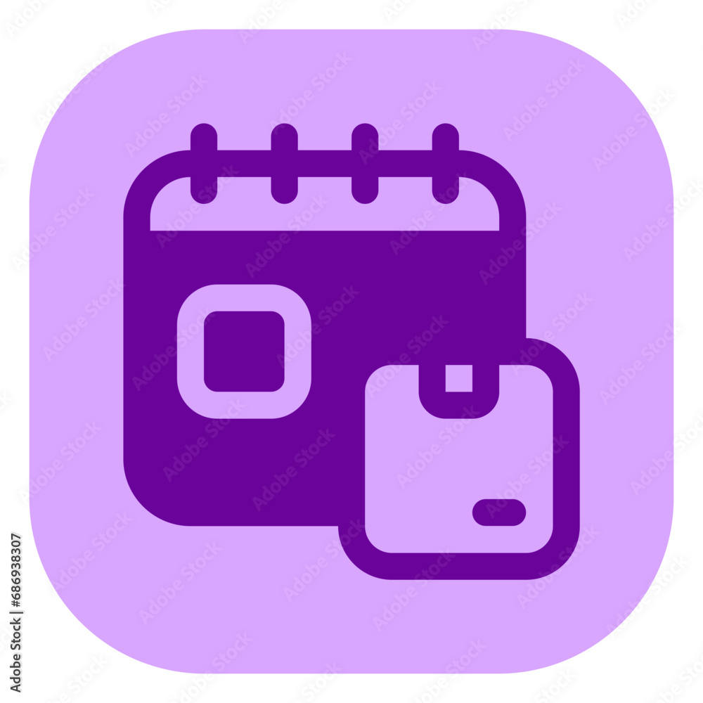 Editable package delivery schedule vector icon. Shipping, delivery, e-commerce, logistics. Part of a big icon set family. Perfect for web and app interfaces, presentations, infographics, etc Editable package delivery schedule vector icon. Shipping, delivery, e-commerce, logistics. Part of a big icon set family. Perfect for web and app interfaces, presentations, infographics, etc