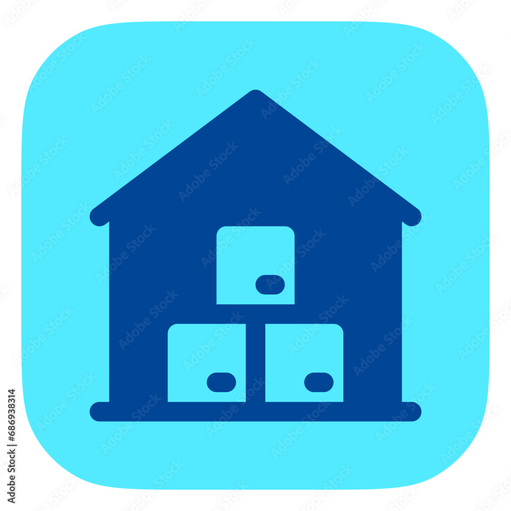 Editable warehouse vector icon. Shipping, delivery, e-commerce, transport, logistics. Part of a big icon set family. Perfect for web and app interfaces, presentations, infographics, etc