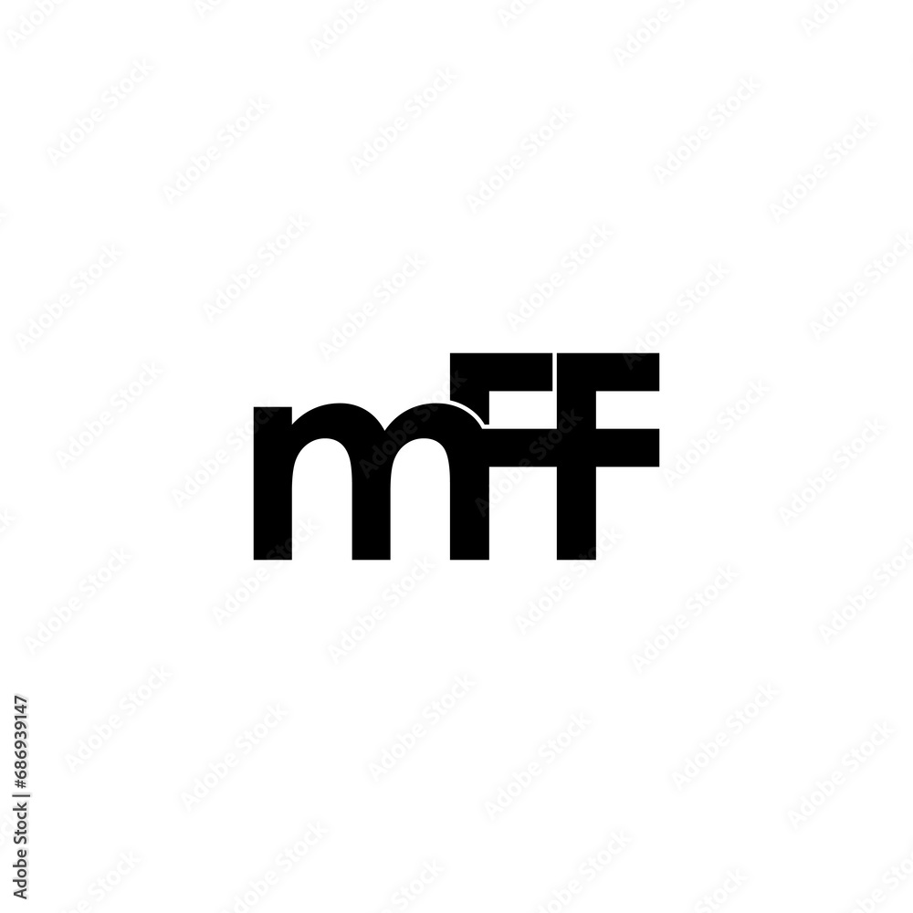 Obraz premium mff initial letter monogram logo design