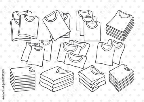 Folded Tshirt SVG, Polo Tshirt Clipart, Tshirt Icon Svg, Folded Clothes Svg, Man Dress Svg, Men Wear Svg, Fashion Svg, Polo Tshirt Bundle