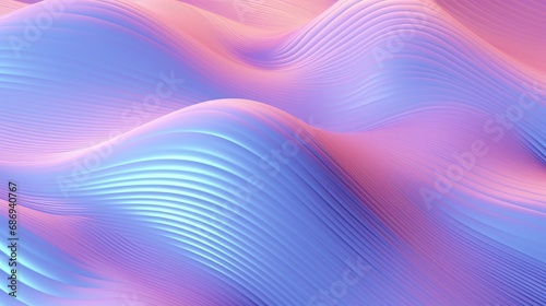 Soft digital abstract waves, holographic colors
