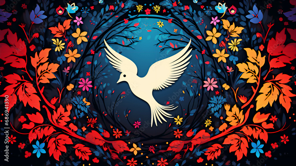 Naklejka premium PEACE CONCEPT ILLUSTRATION