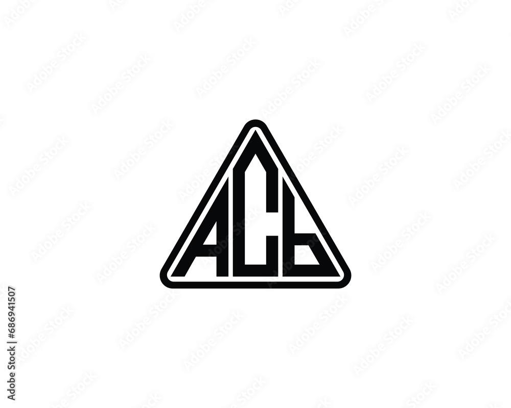 ACB logo design vector template