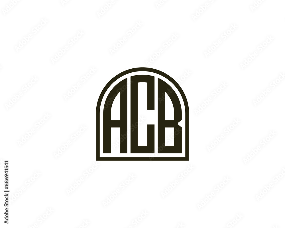 ACB logo design vector template