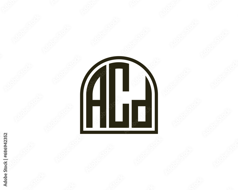ACD logo design vector template