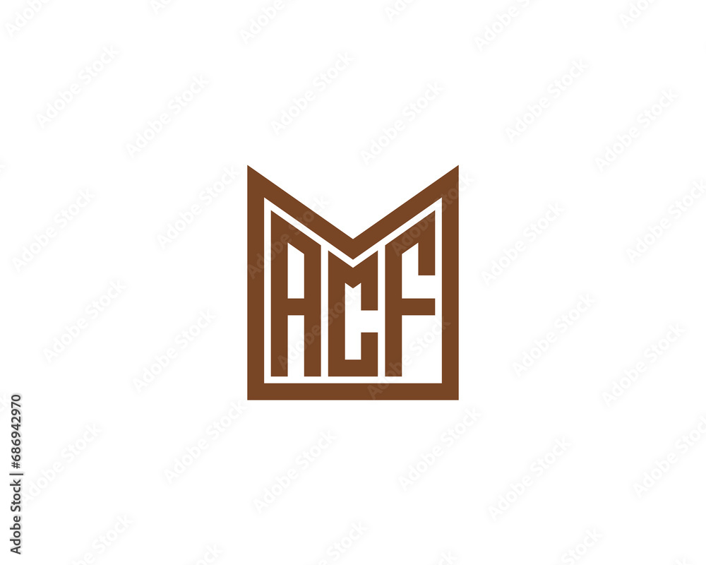 ACF logo design vector template ACF logo design vector template