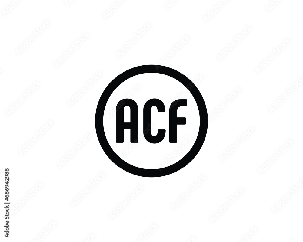 ACF logo design vector template ACF logo design vector template