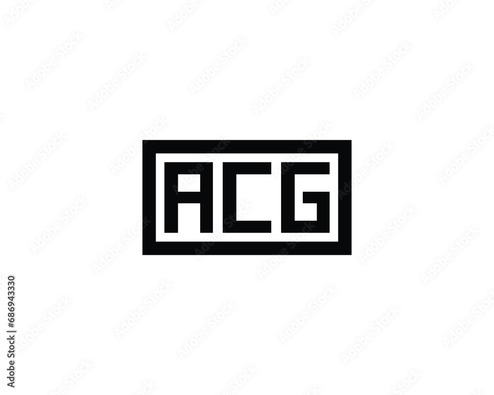 ACG logo design vector template