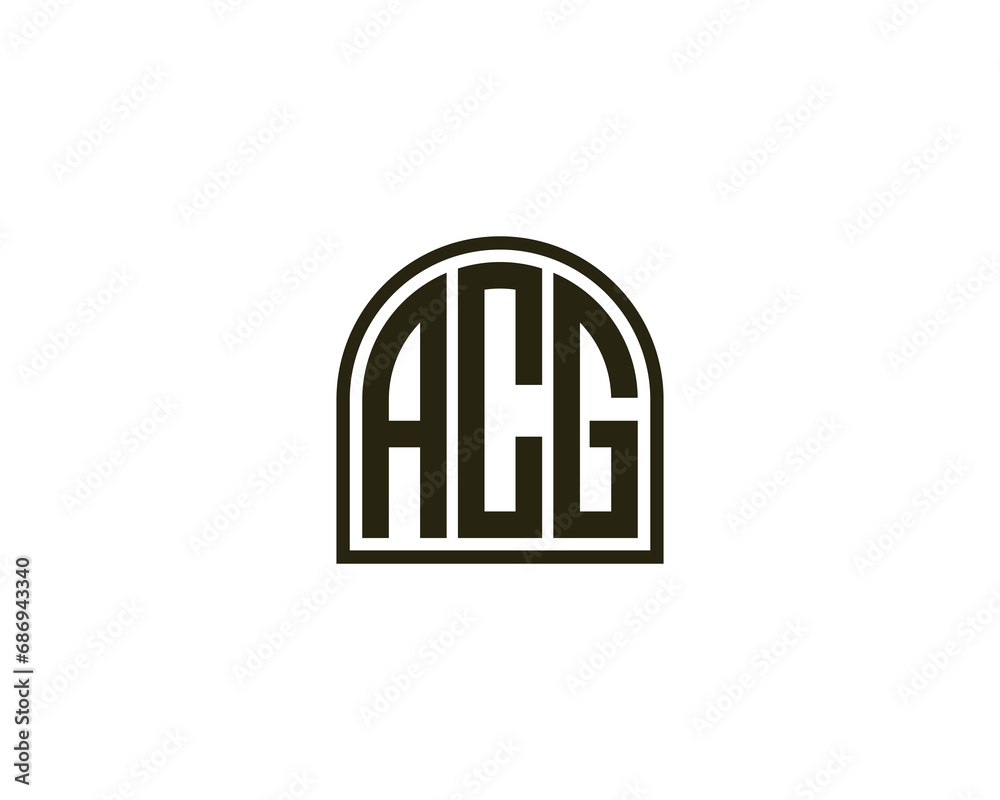 ACG logo design vector template