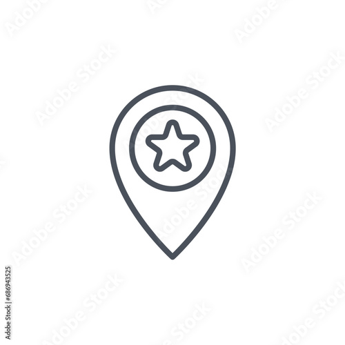 Free Download Vector sign of the pinpoint symbol isolated on a white background. icon color editable. - GFXLoad