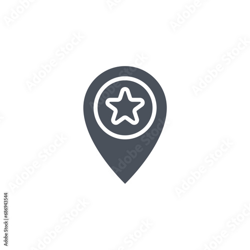 Free Download Vector sign of the pinpoint symbol isolated on a white background. icon color editable. - GFXLoad