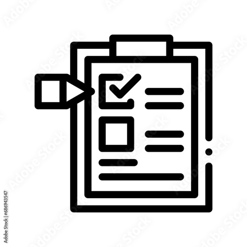 checklist line icon