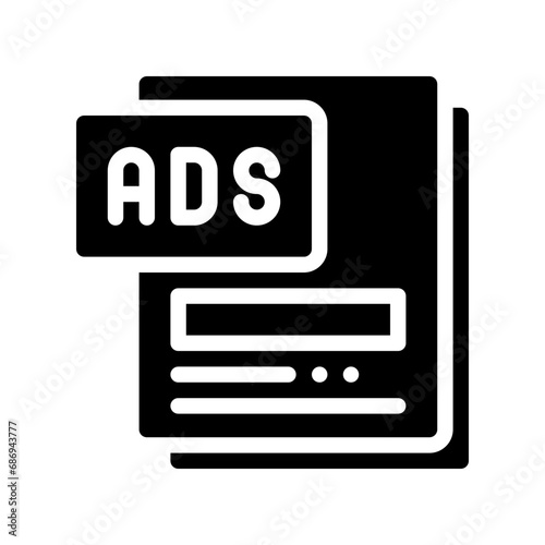 advertising glyph icon