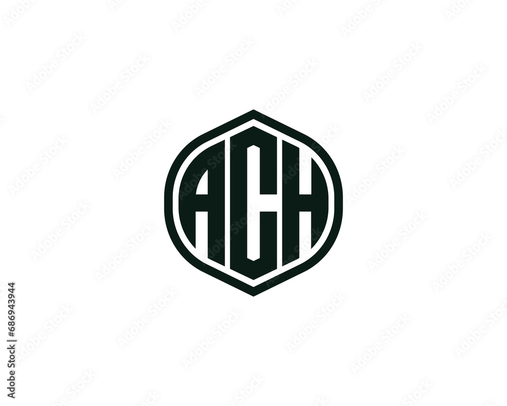ACH logo design vector template