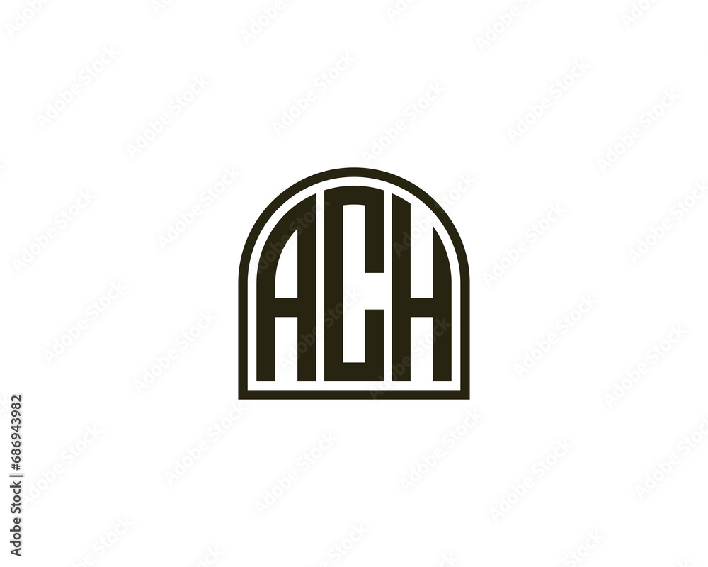 ACH logo design vector template