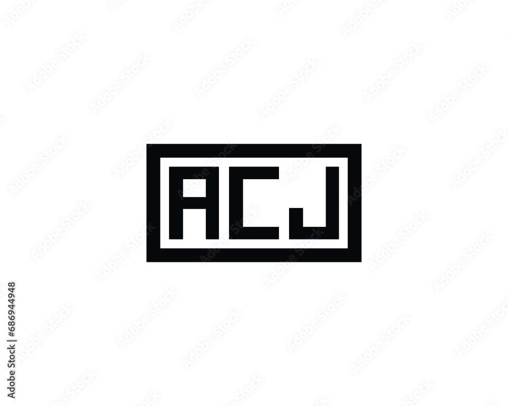 ACJ logo design vector template