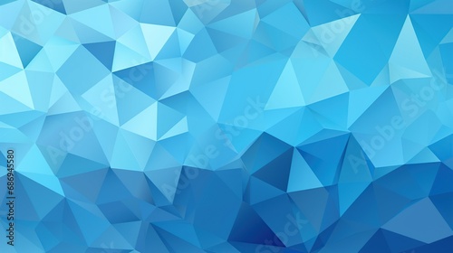 Abstract blue delaunay voronoi trianglify background