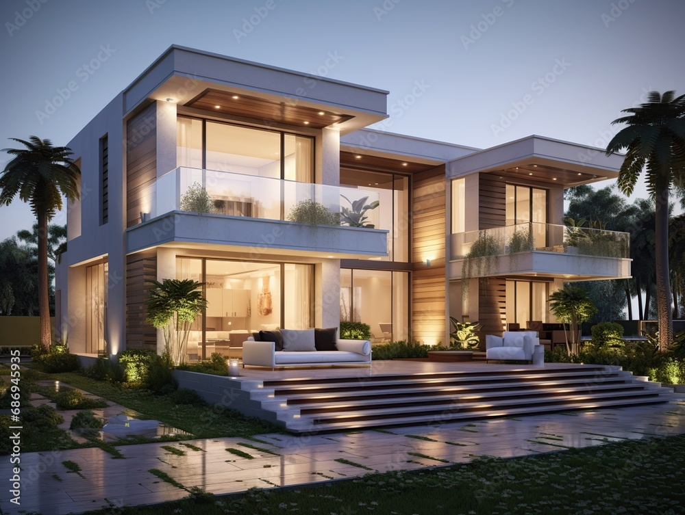 Luxury modern home exterior