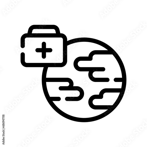 ozone layer line icon