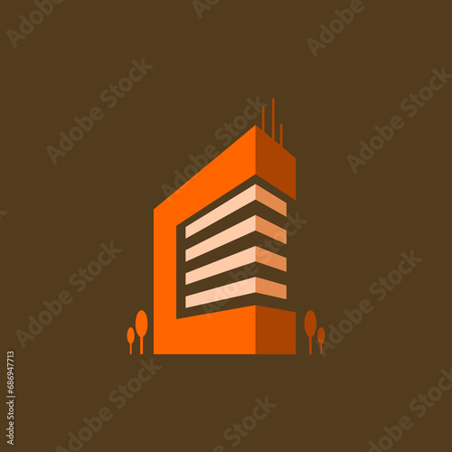 Simple and attractive building logo