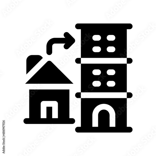 urbanization glyph icon