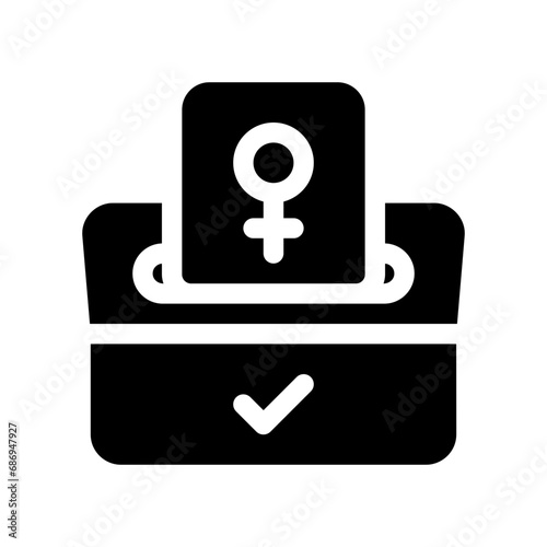 woman suffrage glyph icon