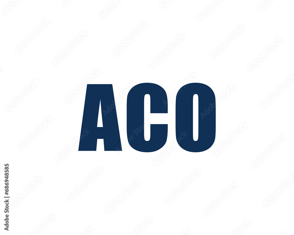 ACO logo design vector template