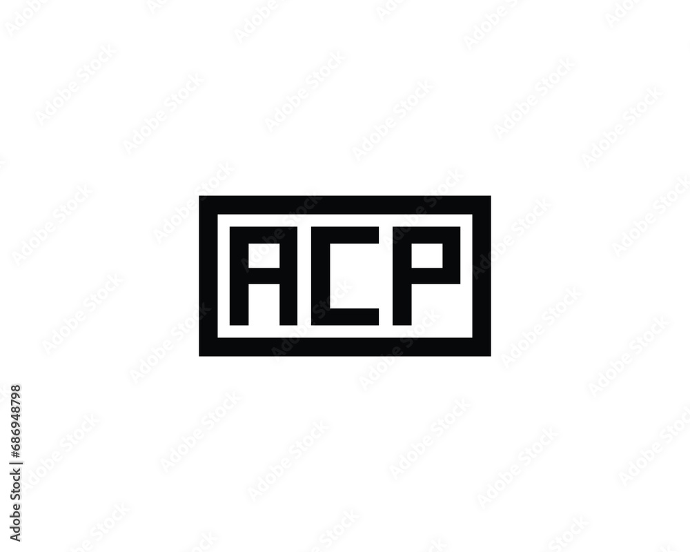 ACP logo design vector template