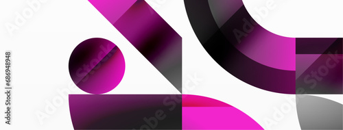 Geometric minimalism with triangles and circles. Blend of basic shapes creating serene, visually pleasing compositions. Wallpaper, banner, background, landing page, wall art, invitation, prints