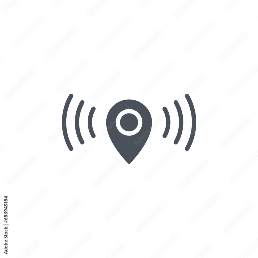 Vector sign of the gps signal symbol isolated on a white background. icon color editable. Vector sign of the gps signal symbol isolated on a white background. icon color editable.