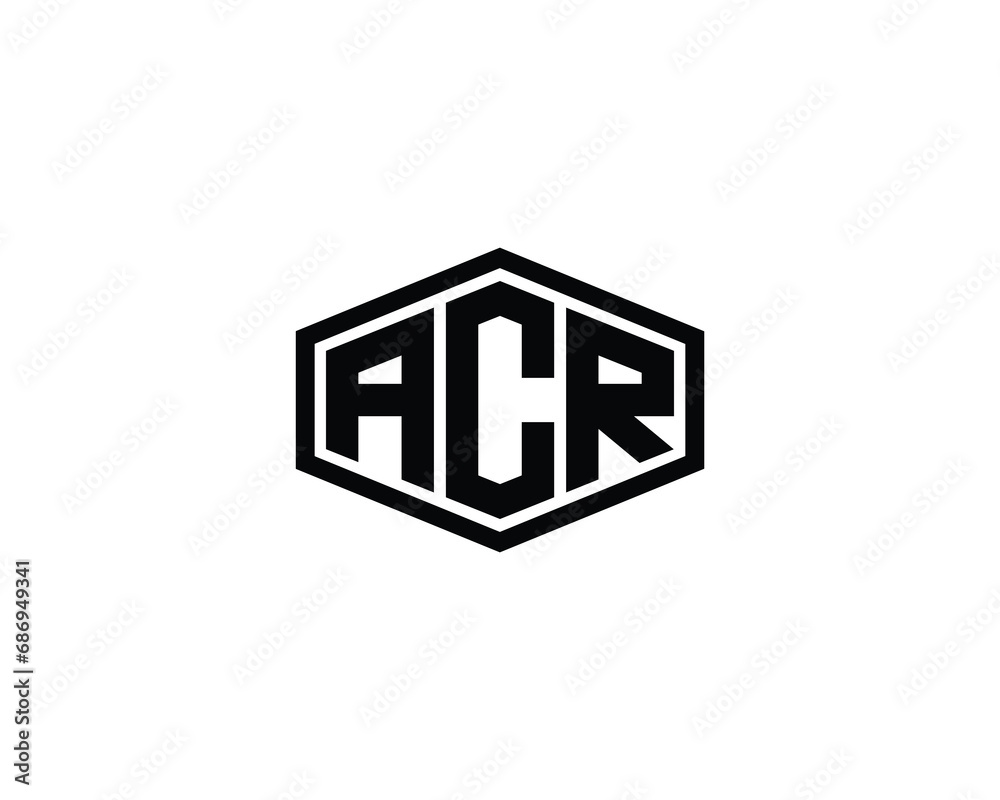 ACR logo design vector template