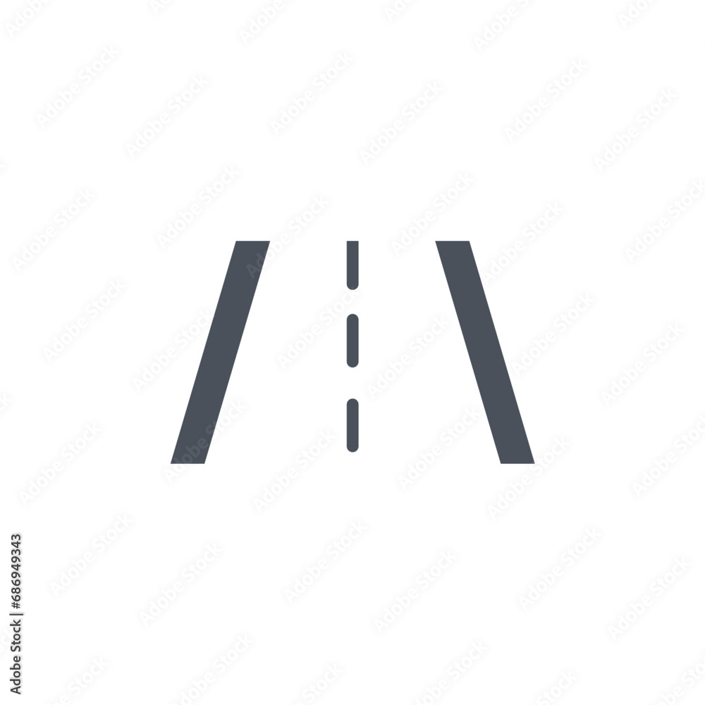 Vector sign of the road symbol isolated on a white background. icon color editable. Vector sign of the road symbol isolated on a white background. icon color editable.
