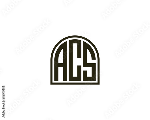 ACS logo design vector template