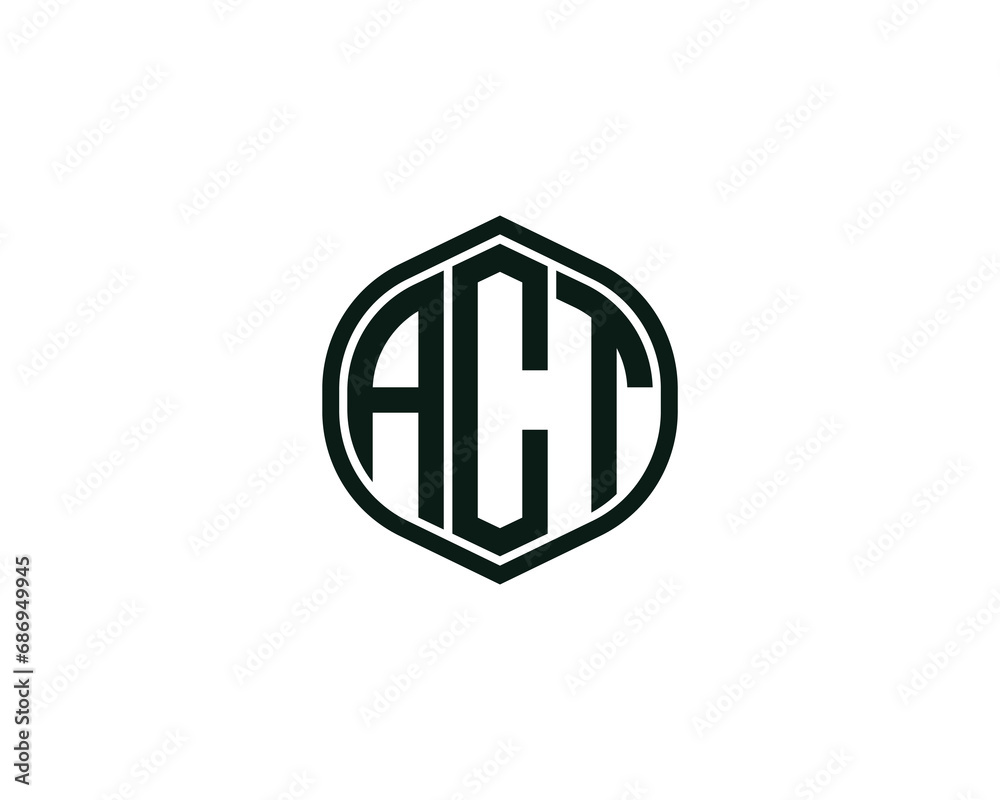 ACT logo design vector template ACT logo design vector template