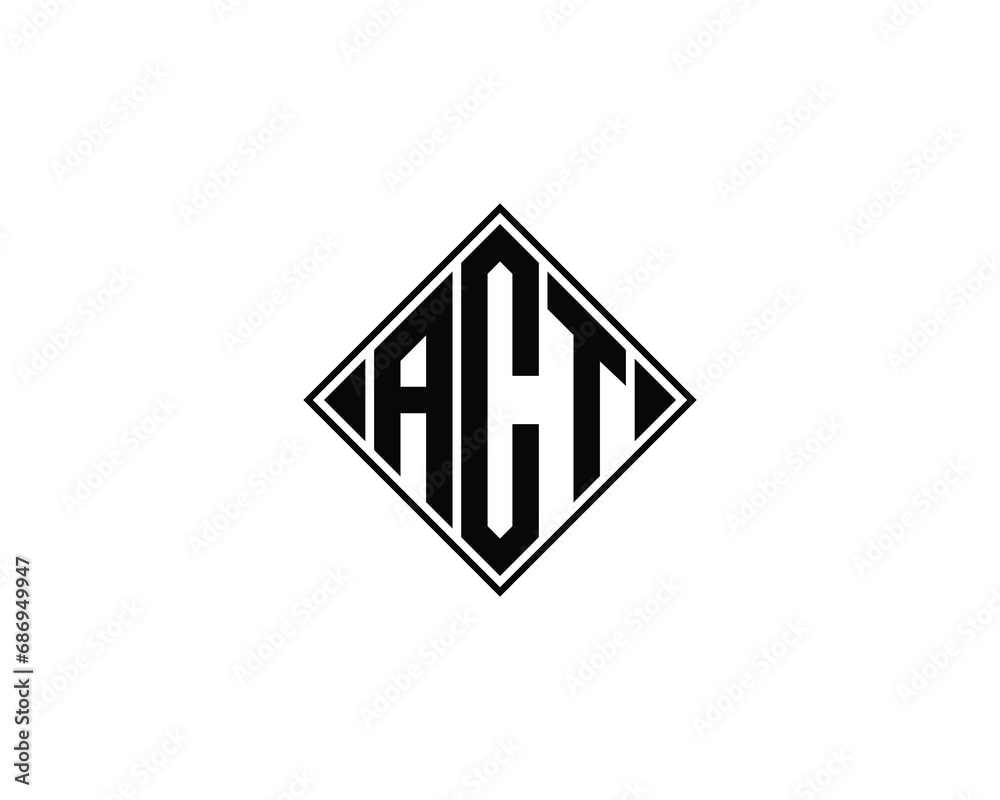 ACT logo design vector template ACT logo design vector template