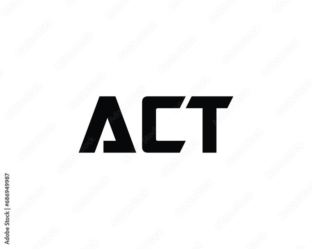 ACT logo design vector template