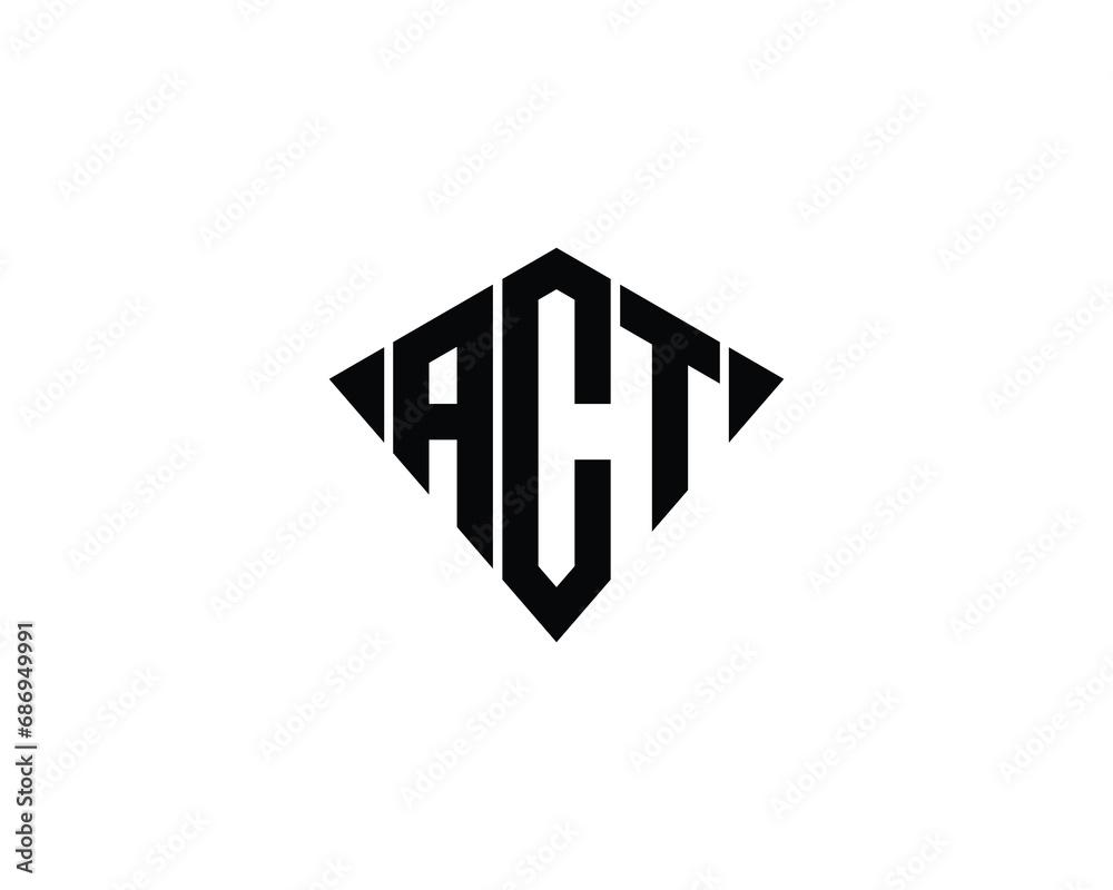 ACT logo design vector template