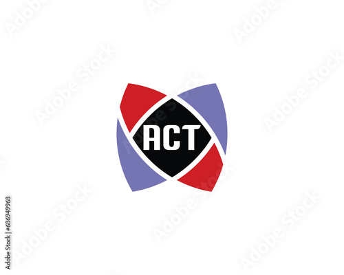 ACT logo design vector template