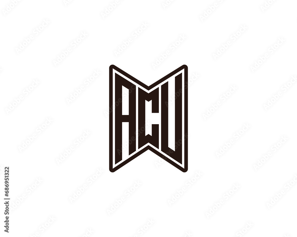 ACU logo design vector template ACU logo design vector template