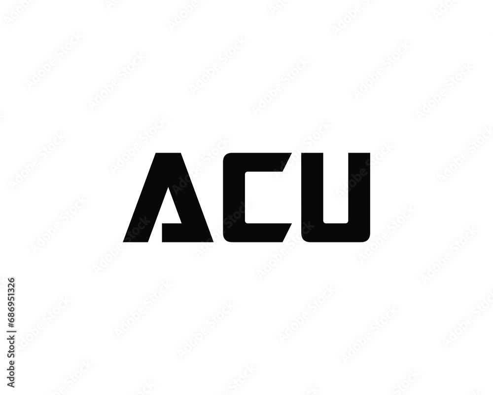 ACU logo design vector template ACU logo design vector template