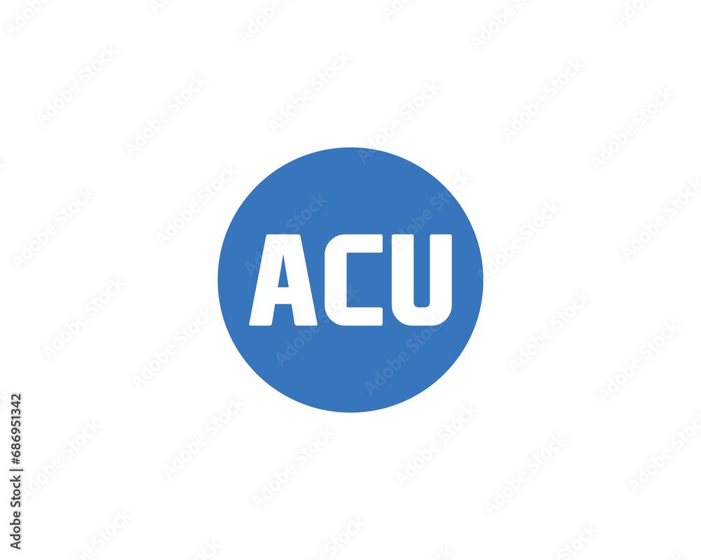 ACU logo design vector template ACU logo design vector template
