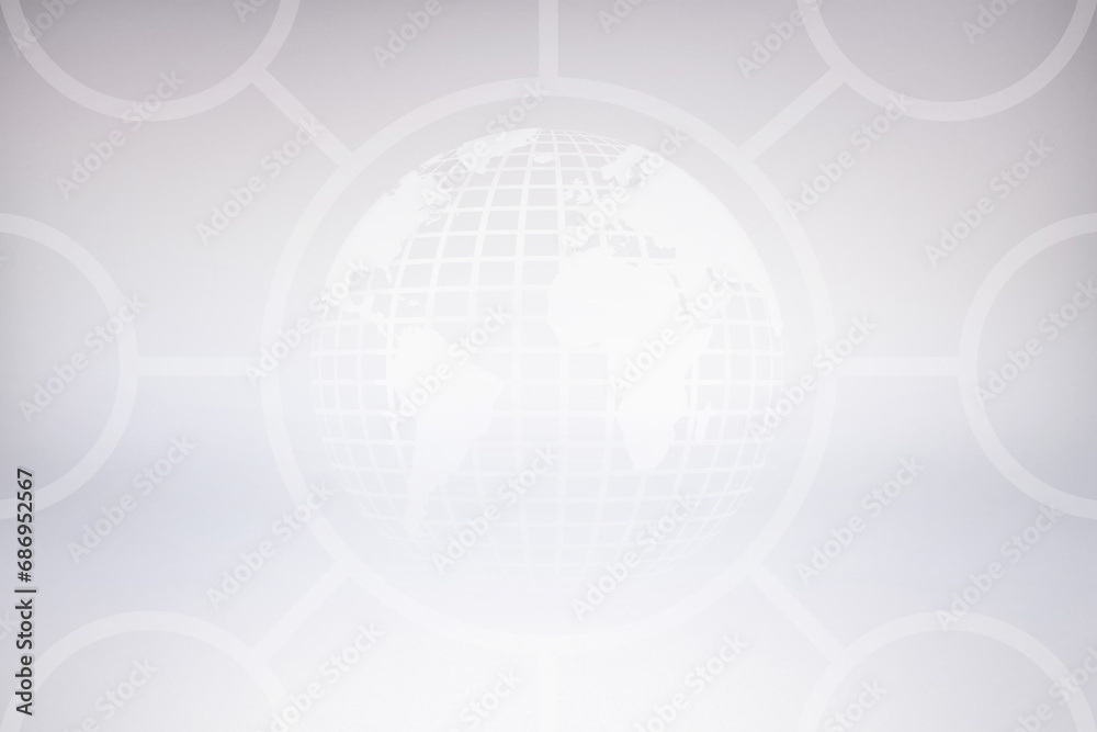 Digital png illustration of globe with circles on transparent background