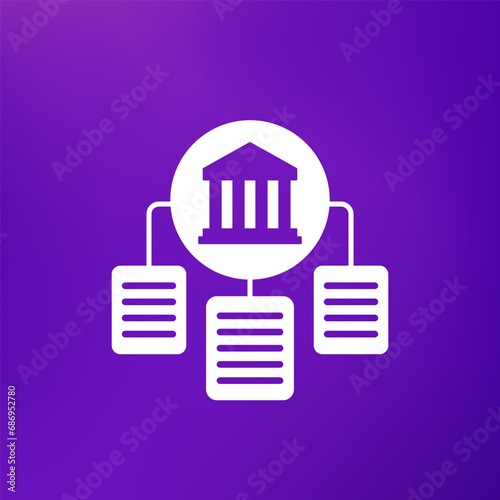 Bank documents vector icon for web and apps