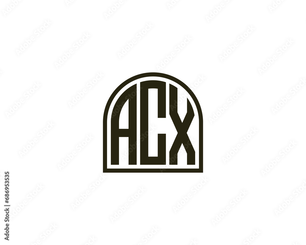 ACX Logo design vector template