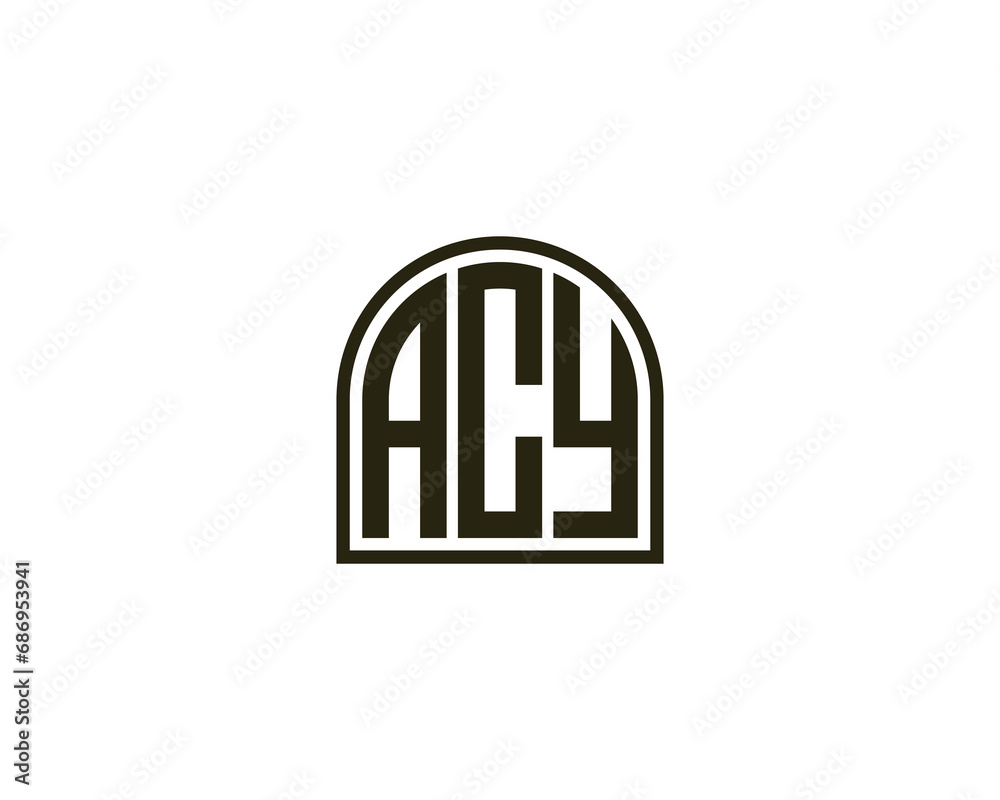 ACY logo design vector template