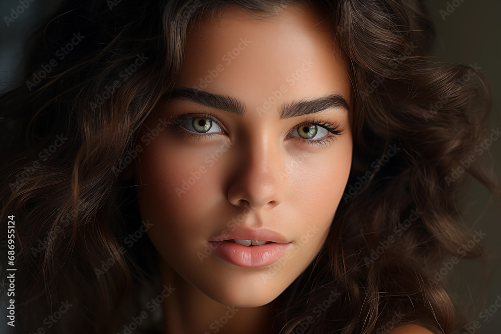Closed-up of woman face with young and healthy skin. Closed-up of woman face with young and healthy skin.