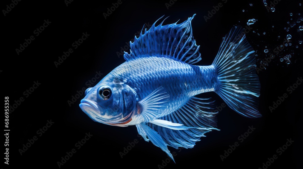 Fototapeta premium blue fish in water
