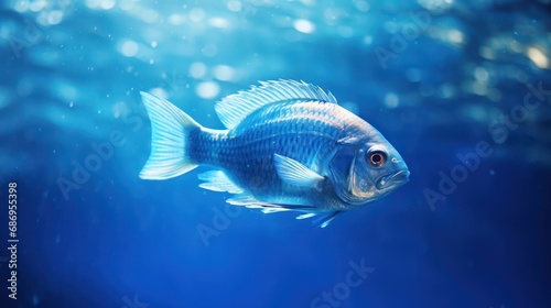blue fish in water © Christiankhs