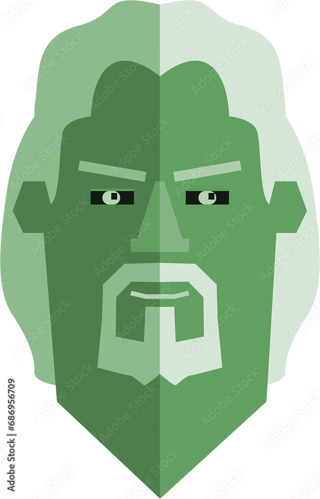 Digital png illustration of green face on transparent background Digital png illustration of green face on transparent background